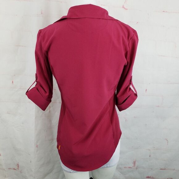 3/$25 Lucy XS button up soft raspberry magenta - Picture 6 of 7